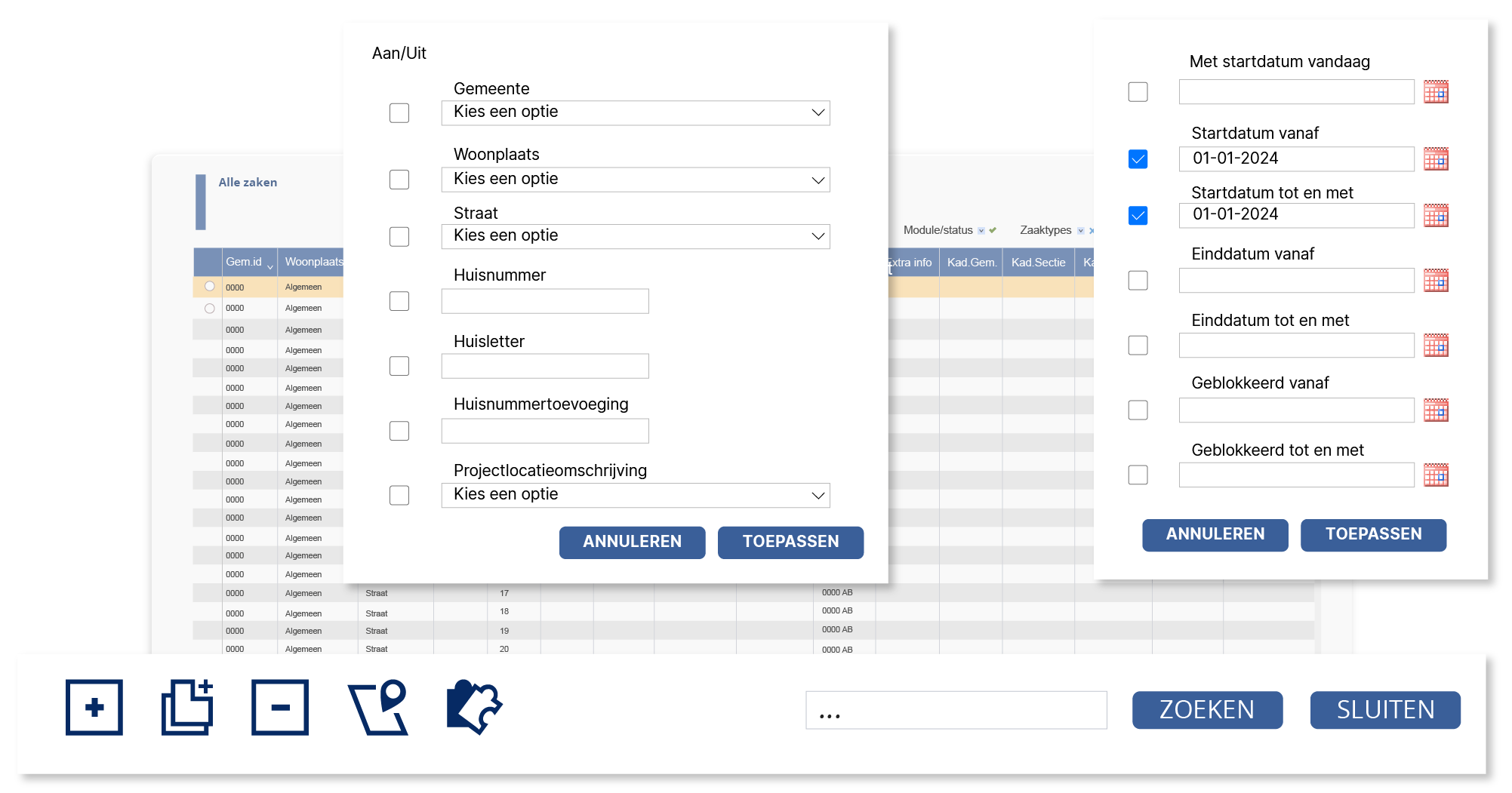 openwave lijstscherm